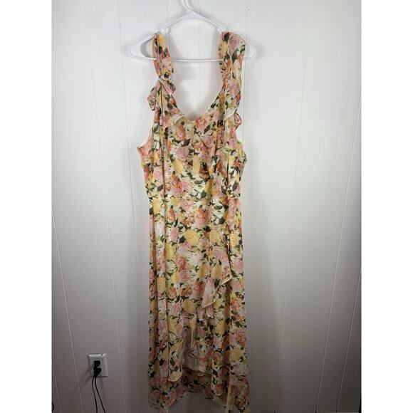 NWT Women’s Adorne Floral Dress Ruffle Cold Shoulder Bloomcore Plus Size 24W - Picture 4 of 12